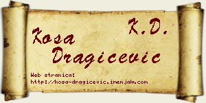 Kosa Dragičević vizit kartica